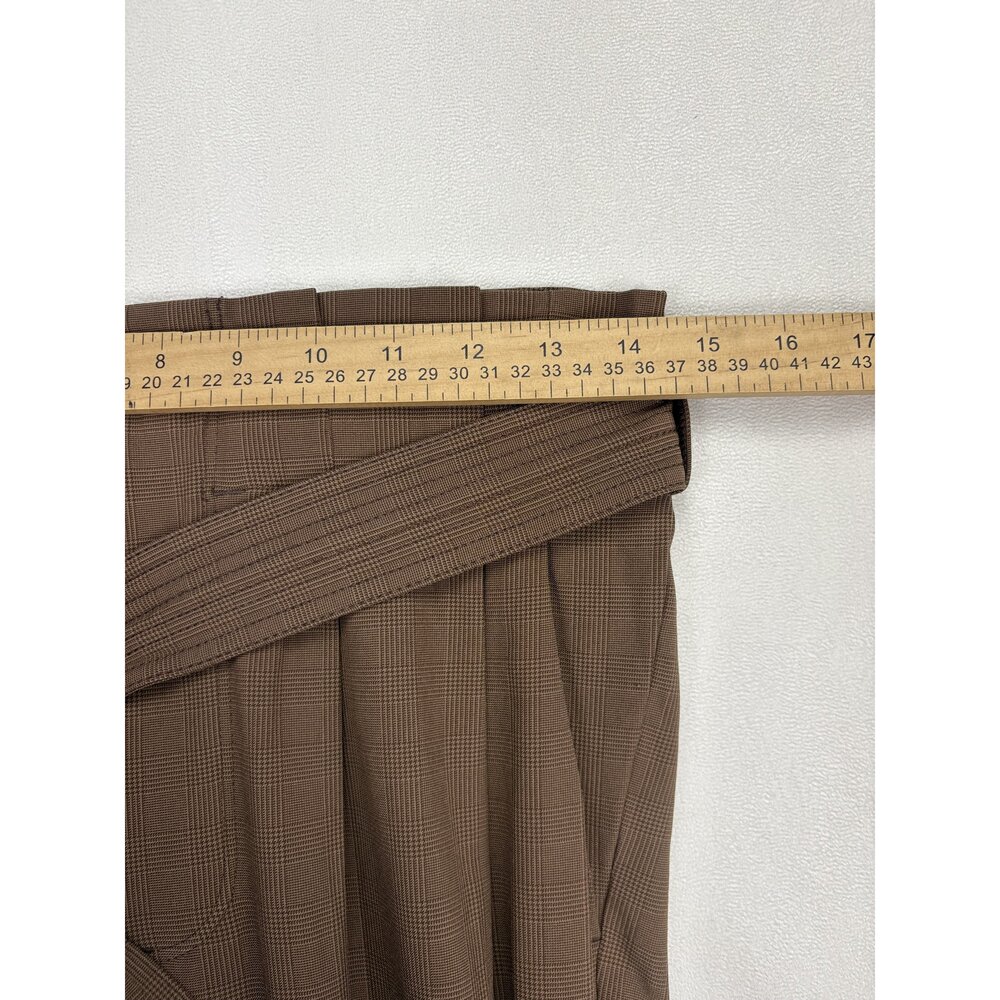 Athleta Paperbag Belted Pleated Trousers Size 0 Brown - Picture 10 of 13